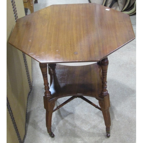 1302 - A late  Victorian occasional table of octagonal form