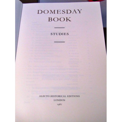 830A - Folio Doomsday Books 1980s - one of Wiltshire (cover slightly damaged) the other of Hampshire (as ne... 