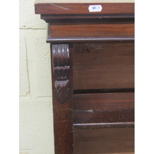 1397 - Victorian mahogany open bookcase enclosing three adjustable shelves, 105cm