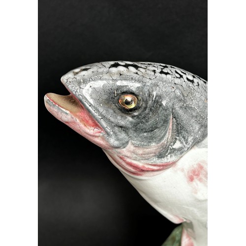 147 - A Royal Doulton porcelain figure of a leaping salmon