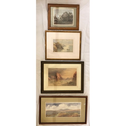 794A - Four c.19th century watercolours, to include: William Cook of Plymouth (act.1870-1890) - 'Cornish Co... 