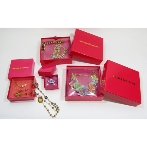 438 - Group of boxed Butler & Wilson costume jewellery to include three pieces still sealed in plastic, co... 