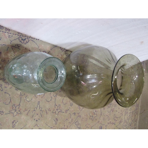 1078 - Two large glass vases the largest 52cm high