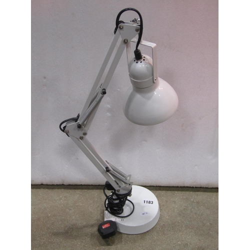 1183 - Four contemporary anglepoise table lights of varying design together with a further contemporary but... 