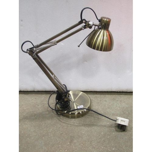 1183 - Four contemporary anglepoise table lights of varying design together with a further contemporary but... 