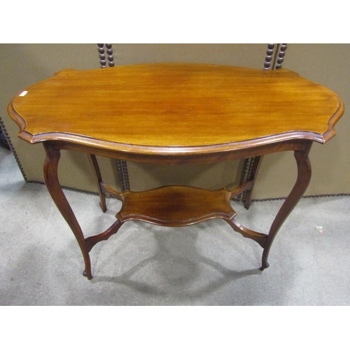 1209 - A 19th century mahogany Pembroke table with frieze drawer raised on square tapered supports with bra... 