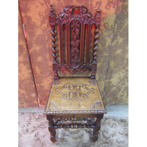 1255 - A Chippendale style open elbow chair with pierced splat and drop in floral tapestry seat together wi... 