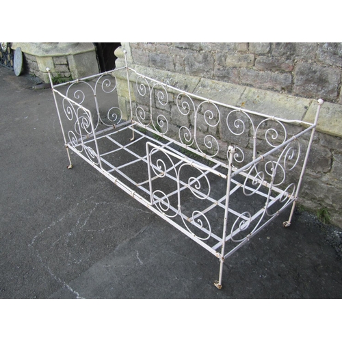 1356 - Victorian iron folding bed/cot