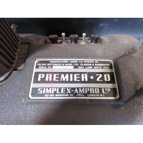 546 - A Premier * 20 Simplex Ampro Ltd Cine projector made by Kelvin Bottomley & Baird Ltd of Glasgow and ... 