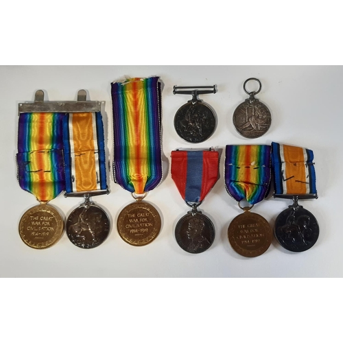 465 - Three 1914-18 and Victory medals 2486 Driver R Davies R.E. 368604 A Cpl HWF White R.E. 1776 Sjt C. W... 