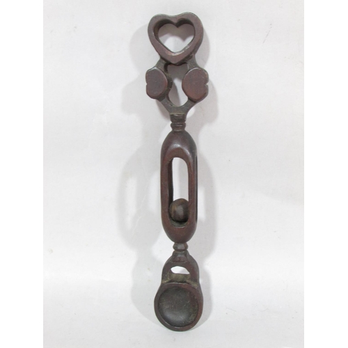 628 - Four Welsh love spoons, intricately carved.