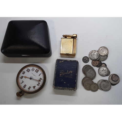 464 - Vintage Mappin & Webb eight day dashboard clock, The Roller Beacon vintage Cigarette Lighter, loose ... 