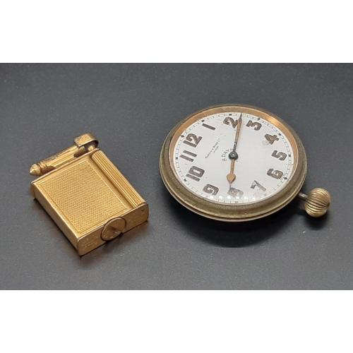 464 - Vintage Mappin & Webb eight day dashboard clock, The Roller Beacon vintage Cigarette Lighter, loose ... 