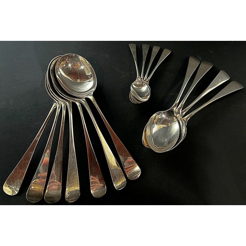 299 - A good selection of Roberts & Belk Ltd silver flatware consisting of eight main forks, 8 side forks,... 