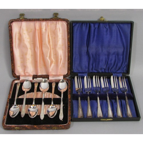 206 - Extensive collection of silver flatware, some boxed, including christening, cake forks, fruit knives... 