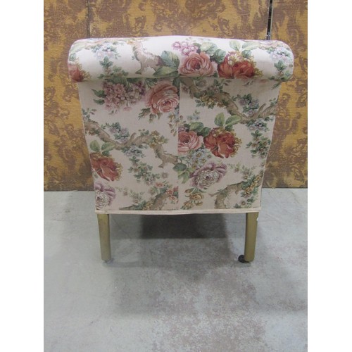 1109 - Low Dutch nursing chair on turned supports