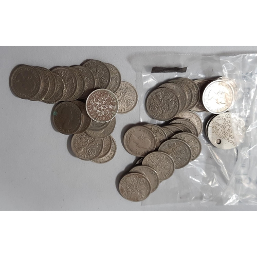 477 - 1921 & 1923 US dollars, pair silver 3d pieces mounted as ear-rings, various crowns and other English... 