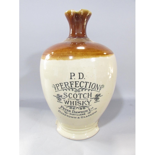 539A - A glazed stoneware Ewer for P D Perfection Scotch Whisky by Peter Dawson Ltd Distillers Dufftown & G... 