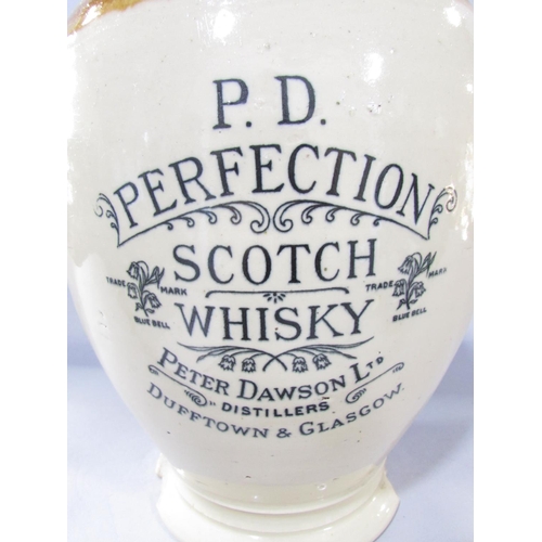 539A - A glazed stoneware Ewer for P D Perfection Scotch Whisky by Peter Dawson Ltd Distillers Dufftown & G... 