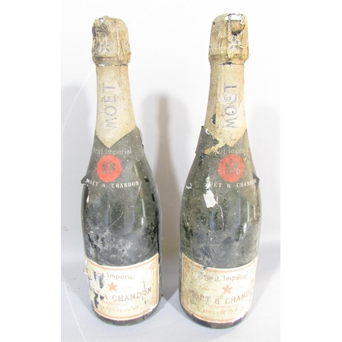 542A - Eight bottles of vintage red wine, indistinguishable distressed labels, one bottle of 1985 Bouchard ... 