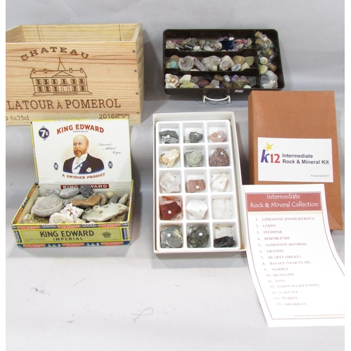 623 - A K12 Intermediate Rock & Mineral set with indexed specimens together with an enthusiasts collection... 