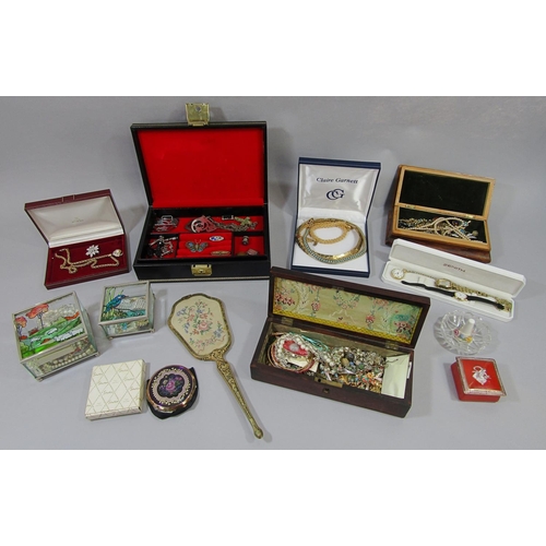 440 - Collection of costume jewellery to include a boxed pair of South Crofty Mine Cornish tin drop earrin... 