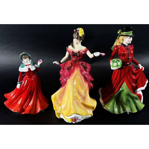 88 - Nine ceramic figurines to include eight Royal Doulton examples from the Pretty Ladies and Petit Ladi... 