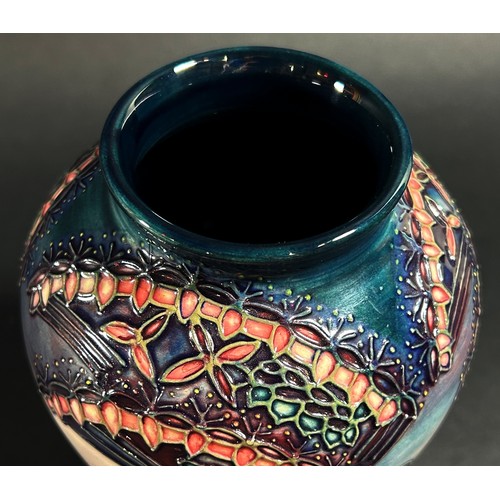 89 - A Moorcroft blue and purple 'Gypsy' porcelain vase