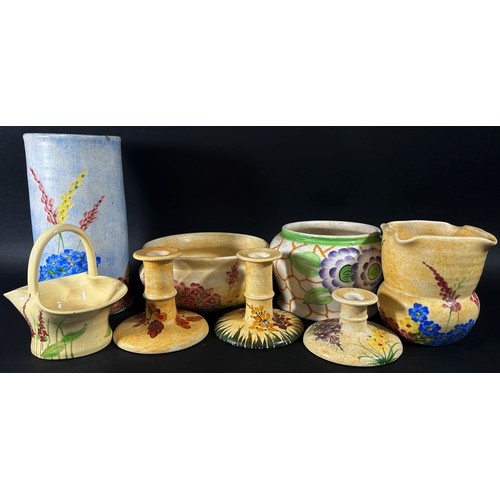 102 - A mixed collection of Radford pottery items