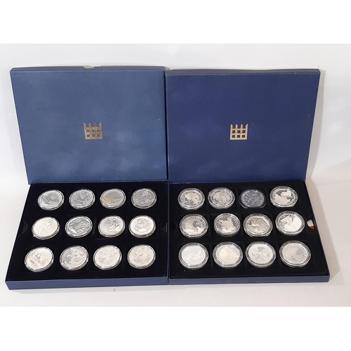 862 - 24 proof silver Britannia 1oz coins £5 and £2 denominations