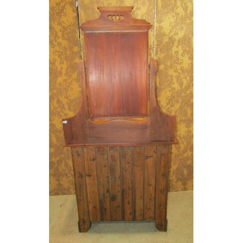 1182 - A late 19th century stripped and waxed satin walnut dressing chest of three long drawers with raised... 