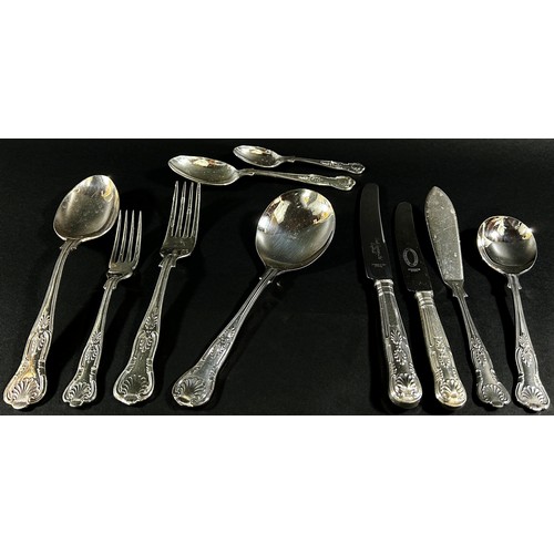 157A - An oak canteen of silver plated shell pattern cutlery complete for six settings covering four course... 