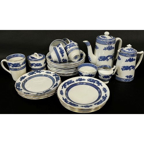 1 - A large quantity Cauldon and Booths ceramics to include blue dragon pattern tableware comprising gra... 