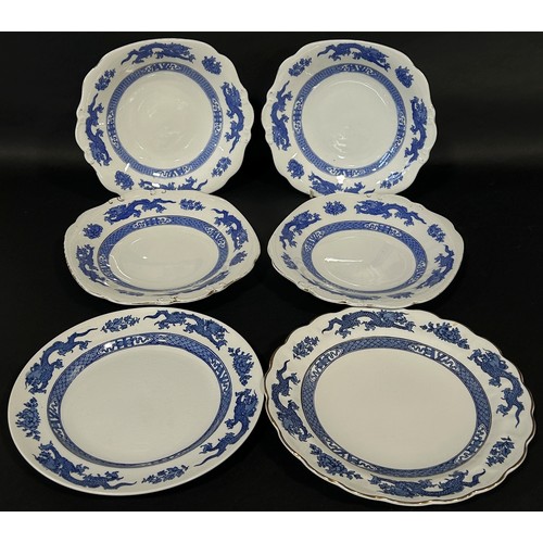 1 - A large quantity Cauldon and Booths ceramics to include blue dragon pattern tableware comprising gra... 