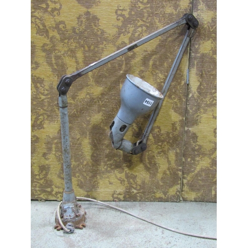 1154 - Mek-Elek of London vintage industrial workshop light with adjustable framework