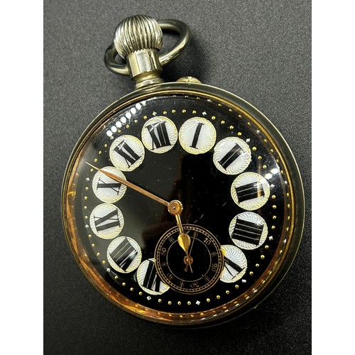 178 - A late Victorian silver watch case with a country house scene and scrolled detail, Birmingham 1899, ... 