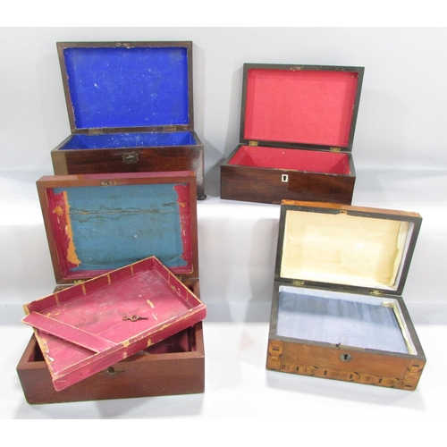 475 - Four 19th century wooden boxes