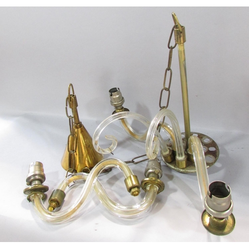 486 - A dismantled pair of chandeliers (AF)