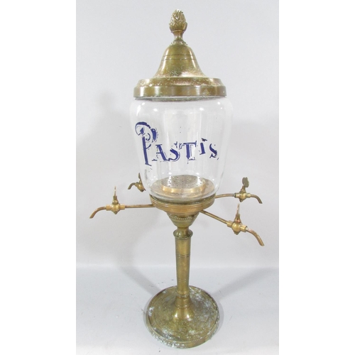 499 - A Vintage pair of  bar top French Pastis Fountains, each with four taps, 50cm high.