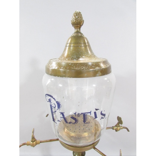 499 - A Vintage pair of  bar top French Pastis Fountains, each with four taps, 50cm high.