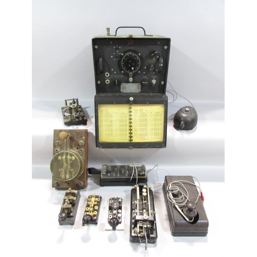 516 - A collection of Morse Code Telegraphs, including a WWII example, together with an U.S Army Signal Co... 