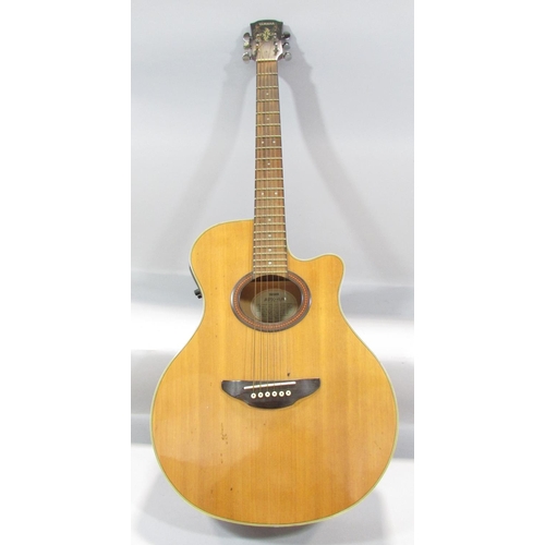 528 - A Yamaha six string Spanish acoustic guitar, a Columbus electric guitar and a Tokai Super Edition el... 