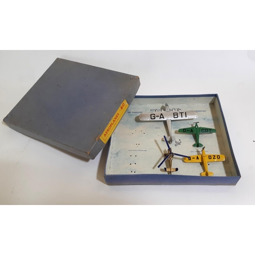 1717 - Dinky Toys Pre-War Aeroplanes Set 60 (4/6) circa 1939, comprising 60a Imperial Airways  G-ABTI in si... 