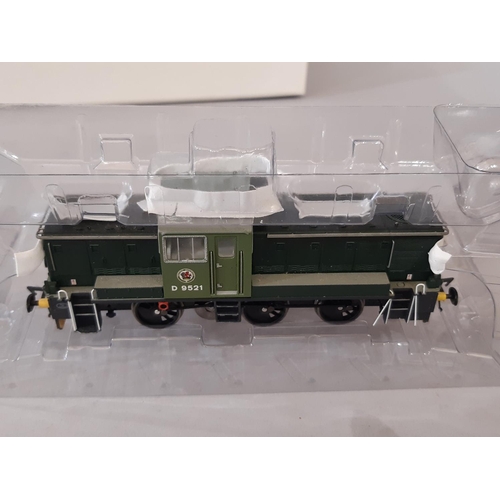 1721 - 00 gauge Class 14 locomotive D9521 by Heljan in BR green, boxed with all inner packaging