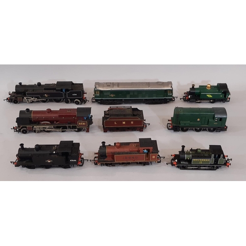 1734 - Eight 00 gauge locomotives by Hornby comprising 4-6-0 LMS locomotive and tender 'Duke of Sutherland'... 