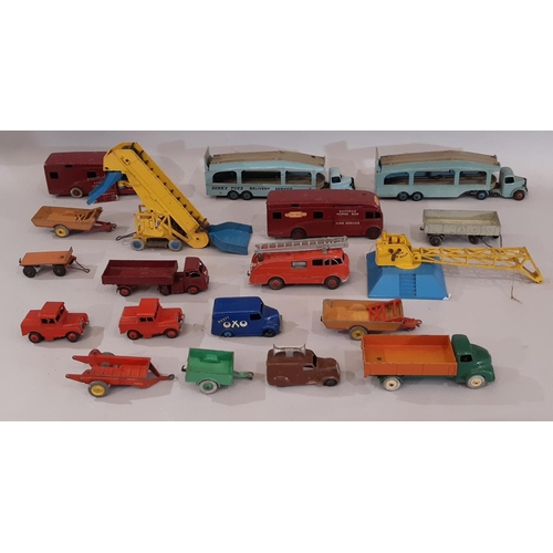 1753 - A collection of 19  Dinky toys 1950's including Horsebox x2 and 1953-4 Trojan van 'Oxo', Elevator Lo... 