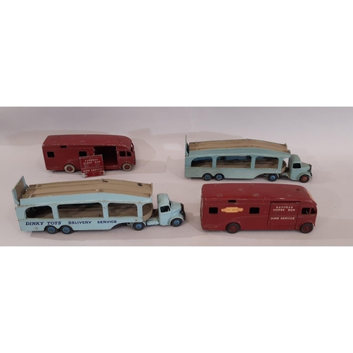 1753 - A collection of 19  Dinky toys 1950's including Horsebox x2 and 1953-4 Trojan van 'Oxo', Elevator Lo... 