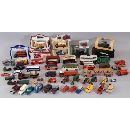 1754 - A collection of model vehicles including 3 by Dinky Dublo,  Lesney Matchbox vehicles, a boxed Atlas ... 