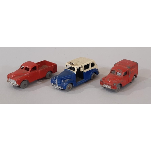 1754 - A collection of model vehicles including 3 by Dinky Dublo,  Lesney Matchbox vehicles, a boxed Atlas ... 