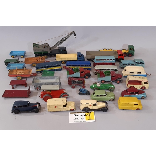 1755 - Large collection of approx 70 unboxed and playworn vintage Dinky vehicles including cars, lorries, c... 